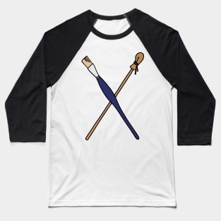 Paintbrush and Mahl Stick Baseball T-Shirt